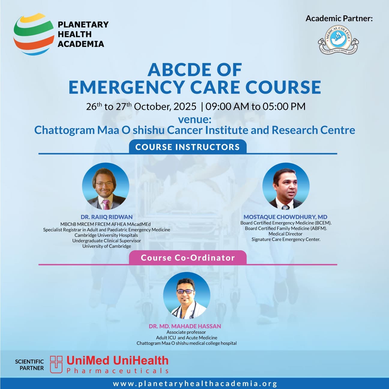 ABCDE of Emergency Care Routine, CMOSH Cancer Institute & Research Center
