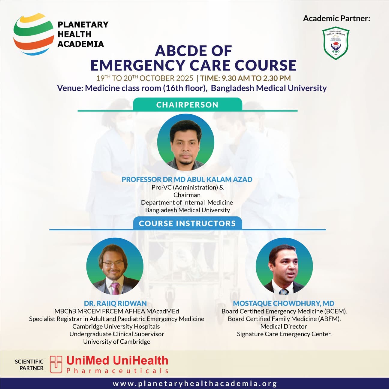 ABCDE of Emergency Care Routine, BMU