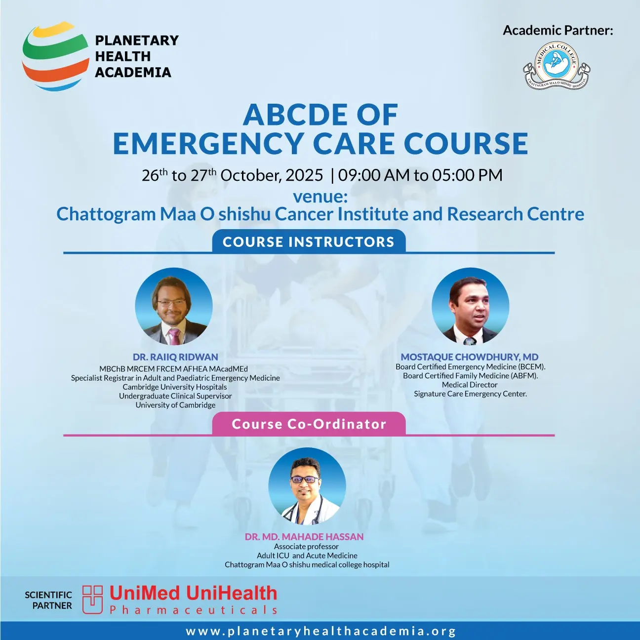 ABCDE of Emergency Care Routine, CMOSH Cancer Institute & Research Center