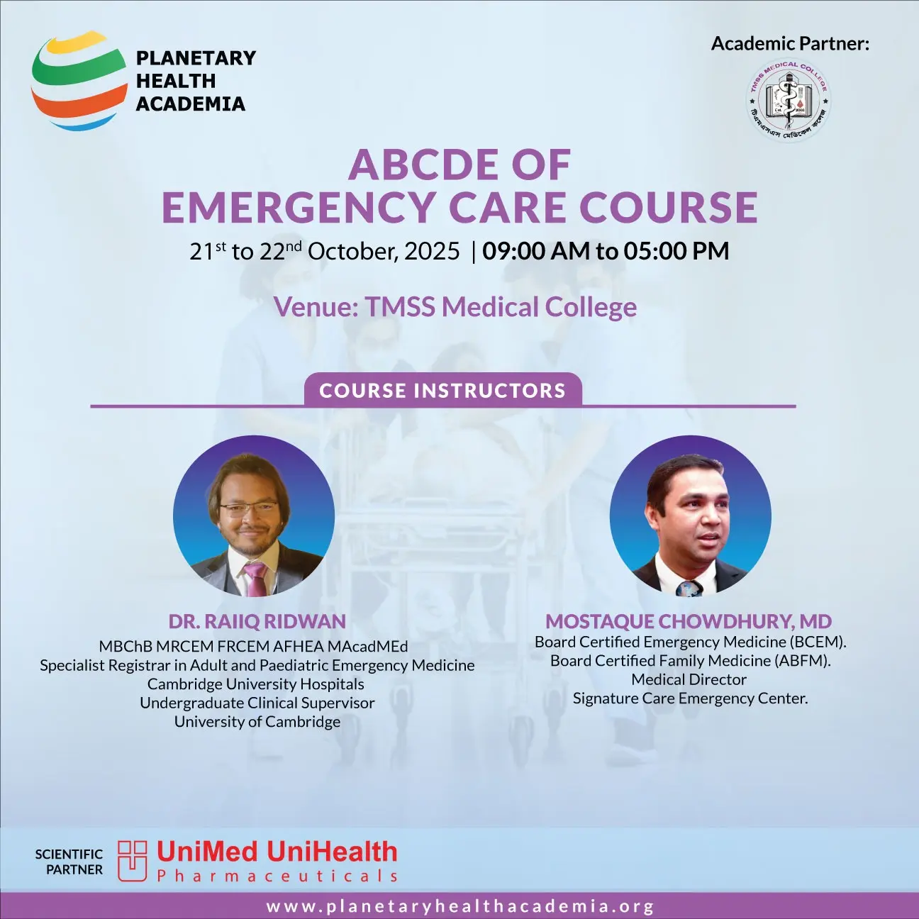 ABCDE of Emergency Care Routine, TMSS